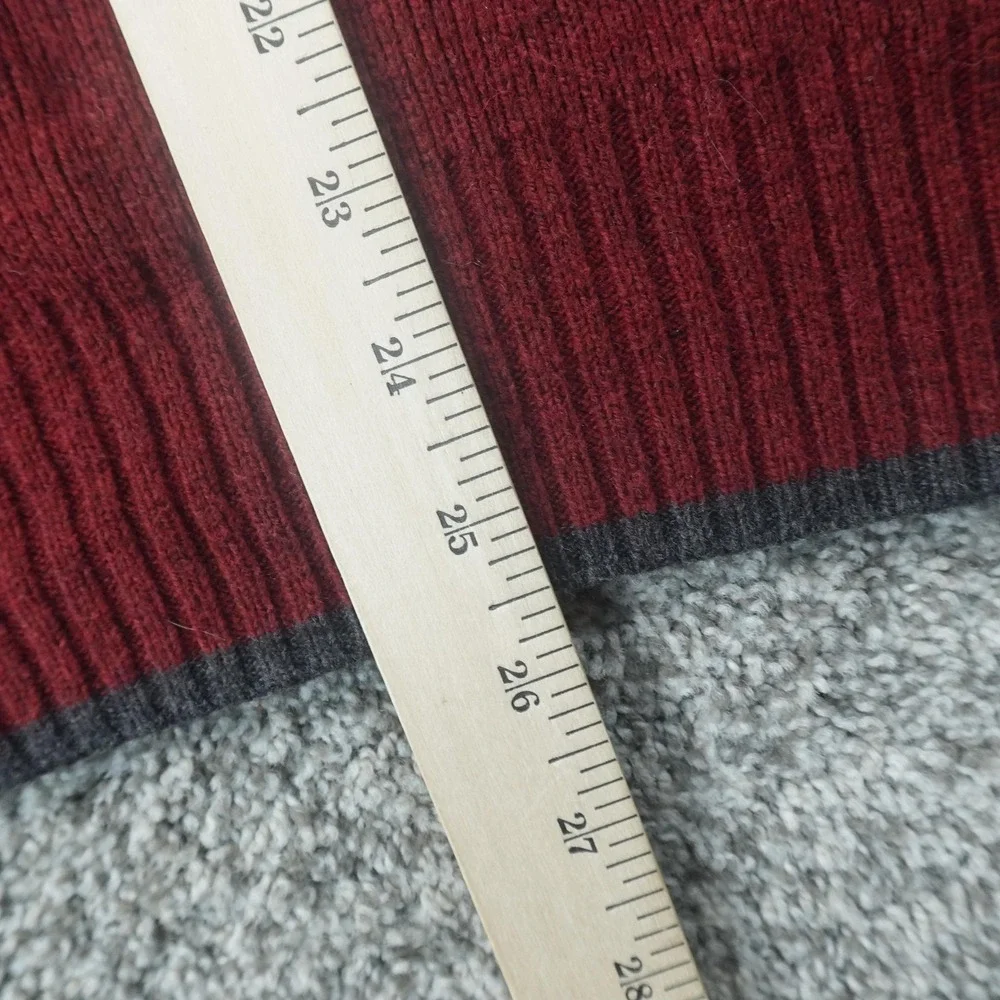 VTG Nike Sweater Mens XL Red ACG Lambswool Knit 1/4 Zip Mock‎ Neck Pullover Y2K